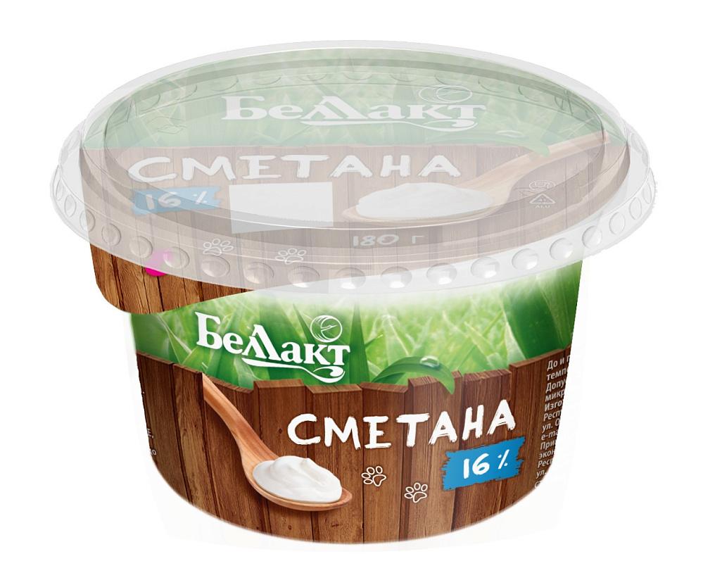 Сметана Беллакт 16% 180 гр., стакан