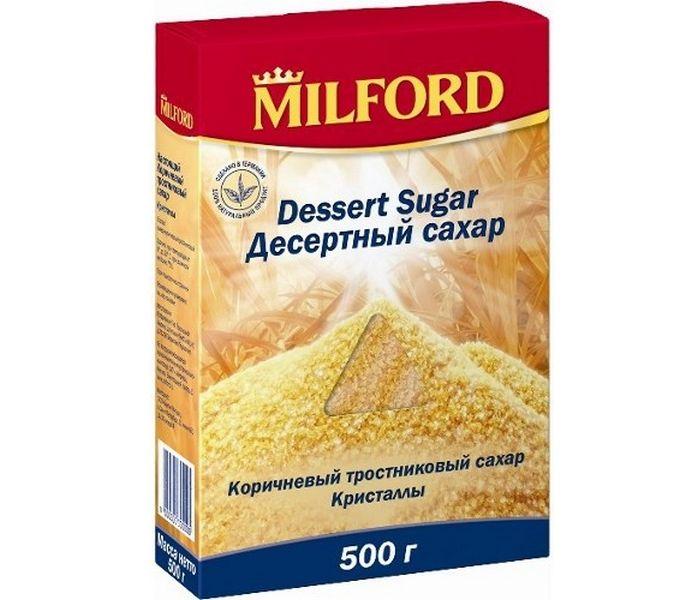 Сахар Milford Десертный тростниковый 500 гр., картон