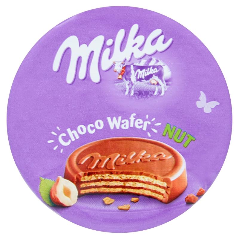 Вафли Milka Choco wafer nut с какао в молочном шоколаде 30 гр., обертка