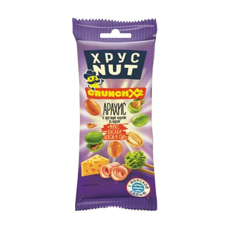 Арахис ХрусNUT в корочке микс 50 гр., флоу-пак