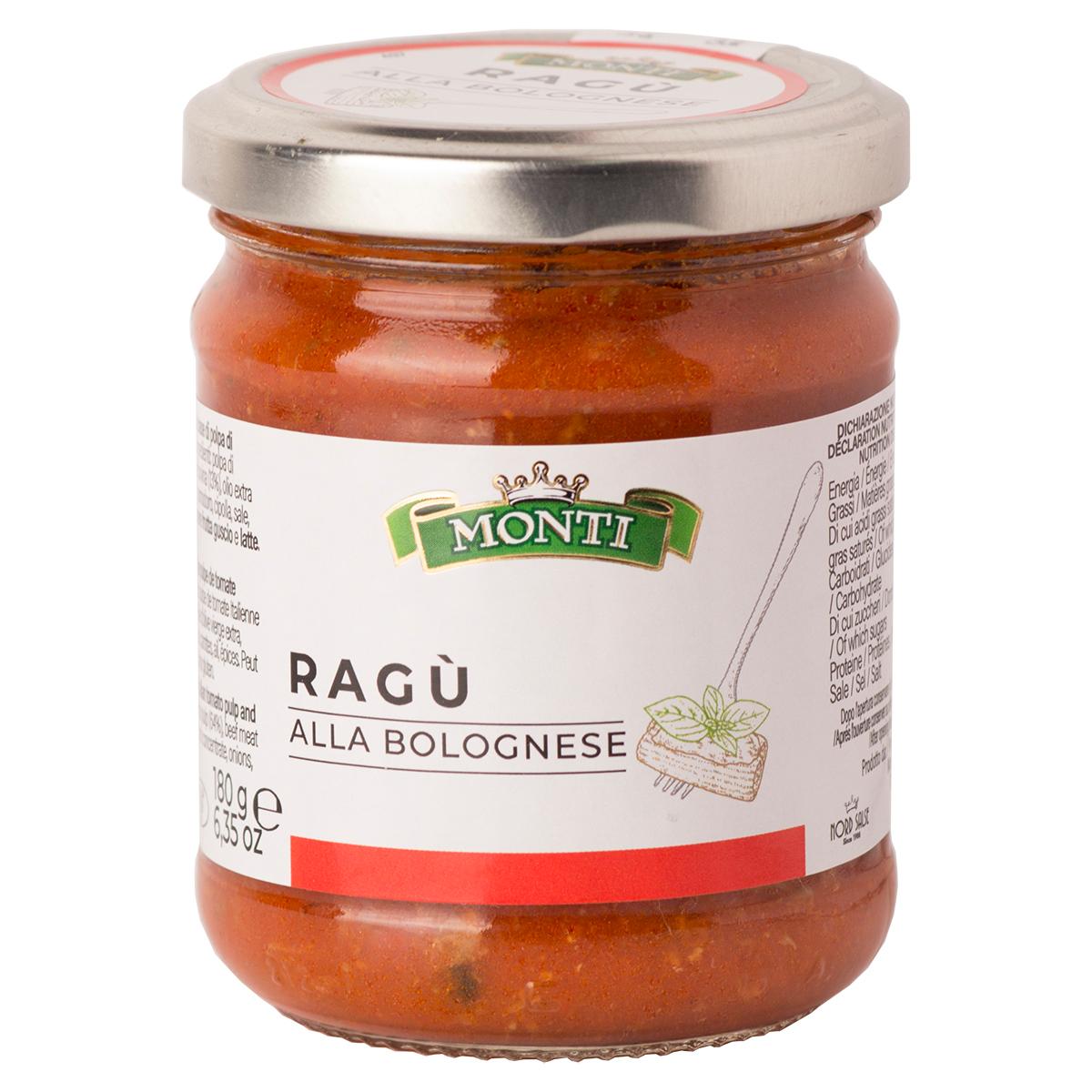 Соус MONTI ragu alla bolognese болоньезе, 180 гр., стекло