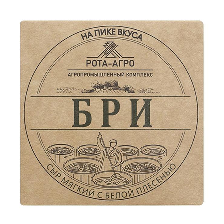 Сыр мягкий Рота-Агро бри с белой плесенью из коровьего молока 60% 125 гр., картон