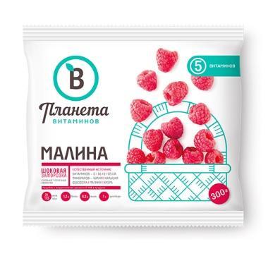 Ягода Планета витаминов Малина 300 гр., флоу-пак