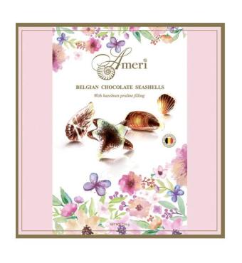 Подарочный набор Ameri Шоколадные конфеты-ракушки с начинкой пралине, 250 гр., картон