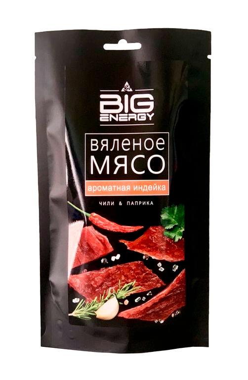 Вяленое мясо Big Energy индейка ломтики 50 гр., дой-пак