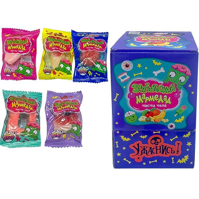 Жевательный мармелад Fun Candy Lab Зомбический мармелад Части тела 9 гр., флоу-пак