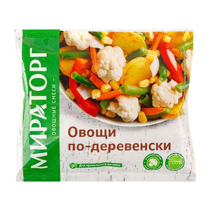 Смесь Мираторг овощи по деревенски з/м 400 гр., флоу-пак