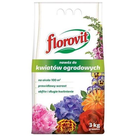 Удобрение Florovit гранулированное для садовых цветов 3 кг., флоу-пак