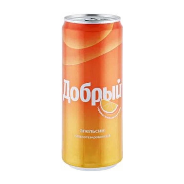 Напиток газированный Добрый апельсин 330 мл., ж/б