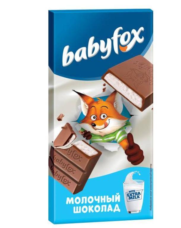 Шоколад Baby Fox молочный 90 гр., обертка