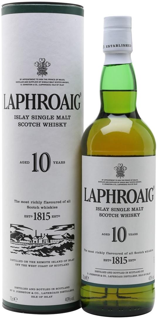 Виски Laphroaig Malt 10 years old односолодовый 10 лет 40% 700 мл., картон