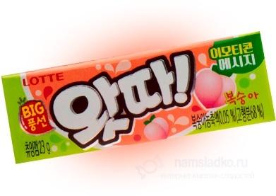 Резинка жевательная Lotte Big Персик Южная Корея 23 гр., обертка
