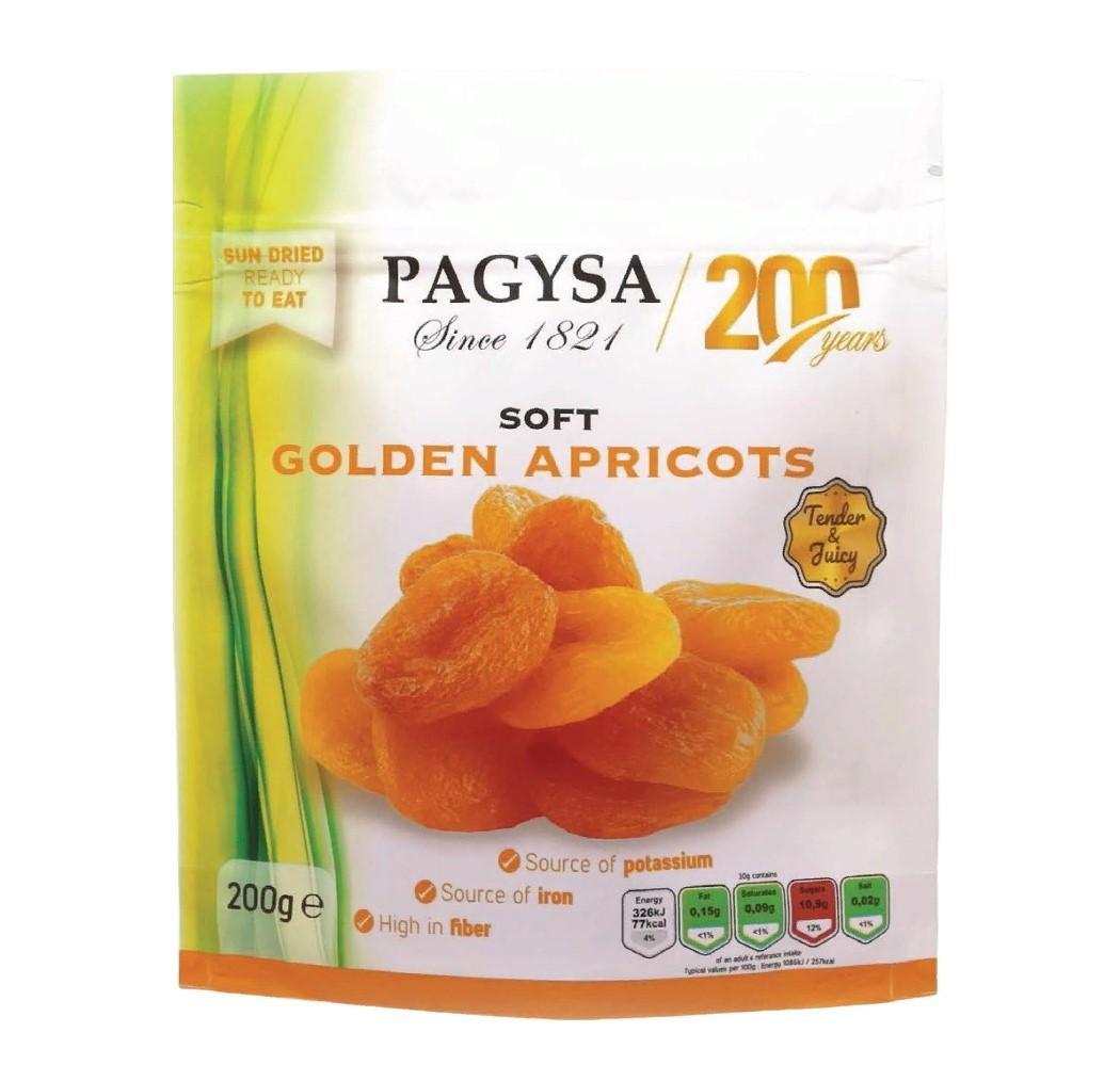 Абрикосы PAGYSA sort мягкие золотые 200 гр., дой-пак