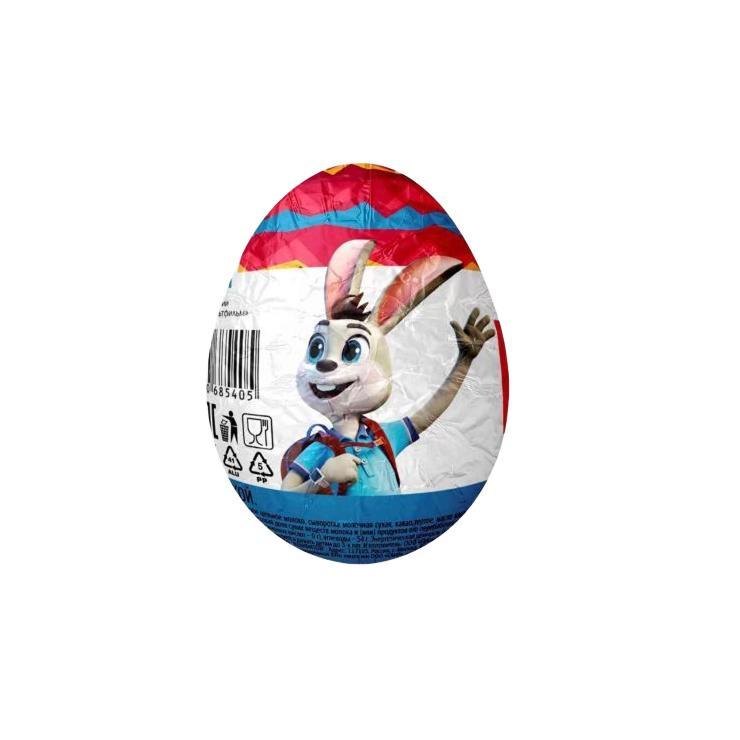 Яйцо из шоколадной глазури с игрушкой Конфитой Ну, погоди! Каникулы! 20 гр., обертка