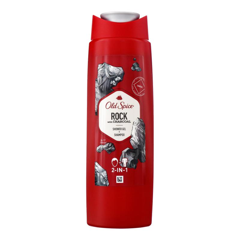 Гель для душа и шампунь Old Spice Rock with Charcoal 2 в 1 400 мл., ПЭТ