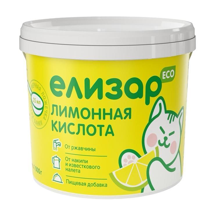 Лимонная кислота Елизар от ржавчины накипи и известкового налета 1 кг., ведро