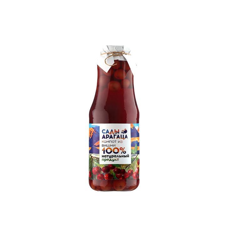 Компот Сады Арагаца вишня 1 л., стекло