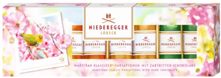 Конфеты Niederegger Вариации цветы марципан 100 гр., картон