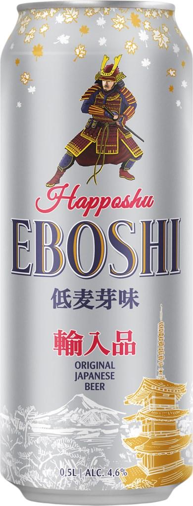 Пиво Eboshi Happoshu светлое алк 4.6%, 500 мл., ж/б