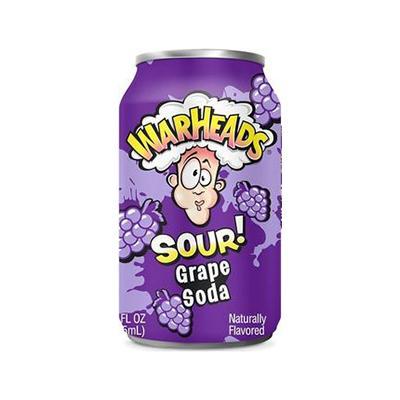 Напиток сильногазированный Warheads Grape Sour Soda США 355 мл., ж/б