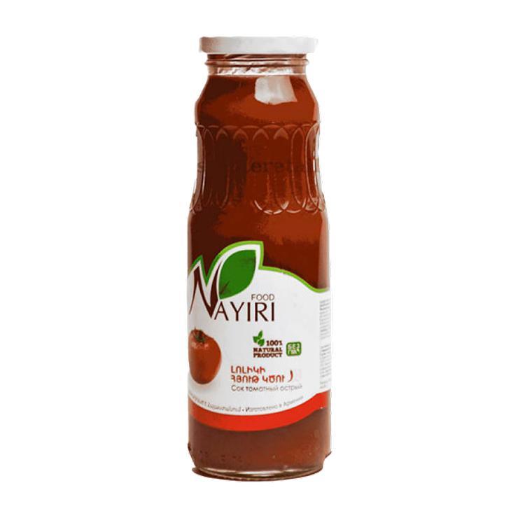 Сок Nayiri food томатный прямого отжима Острый 250 мл., стекло