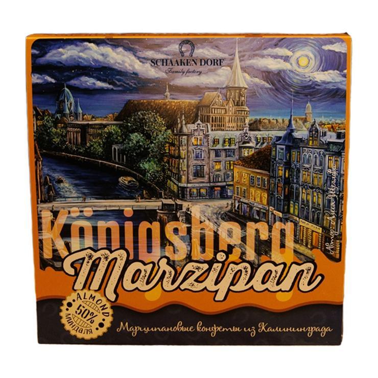 Марципановые конфеты ШААКЕН ДОРФ Остров Кнайпхоф ассорти 130 гр., картон