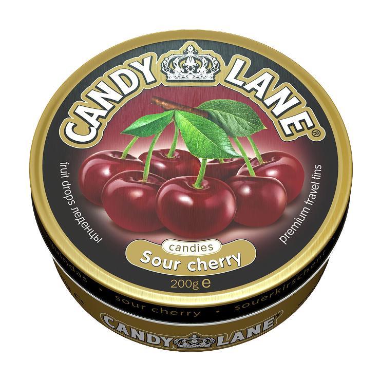 Леденцы Candy Lane кислая вишня 200 гр., ж/б