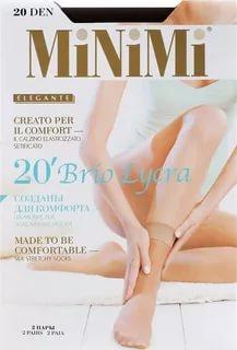 Носки женские MiNiMi BRIO LYCRA, nero 0, 20 den