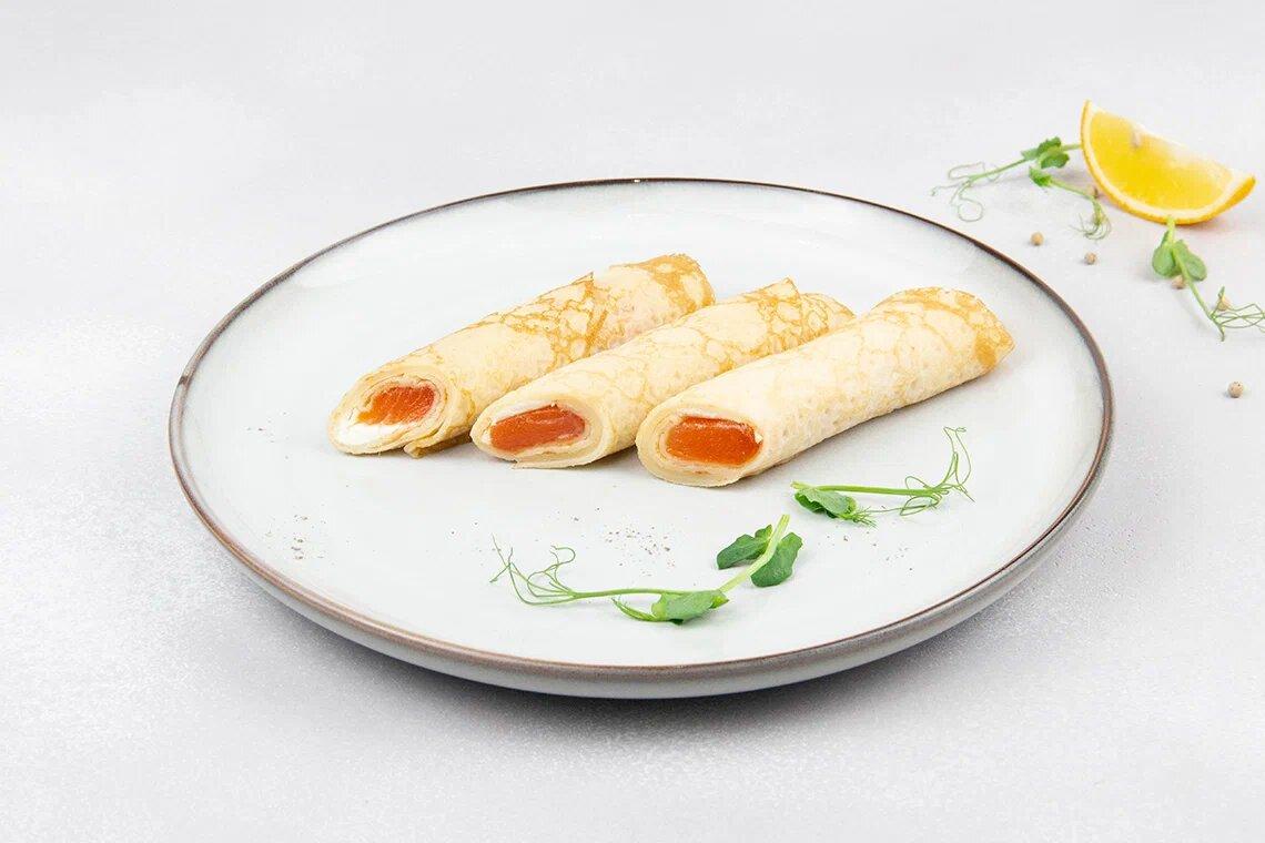 Блины с семгой 150 гр., контейнер