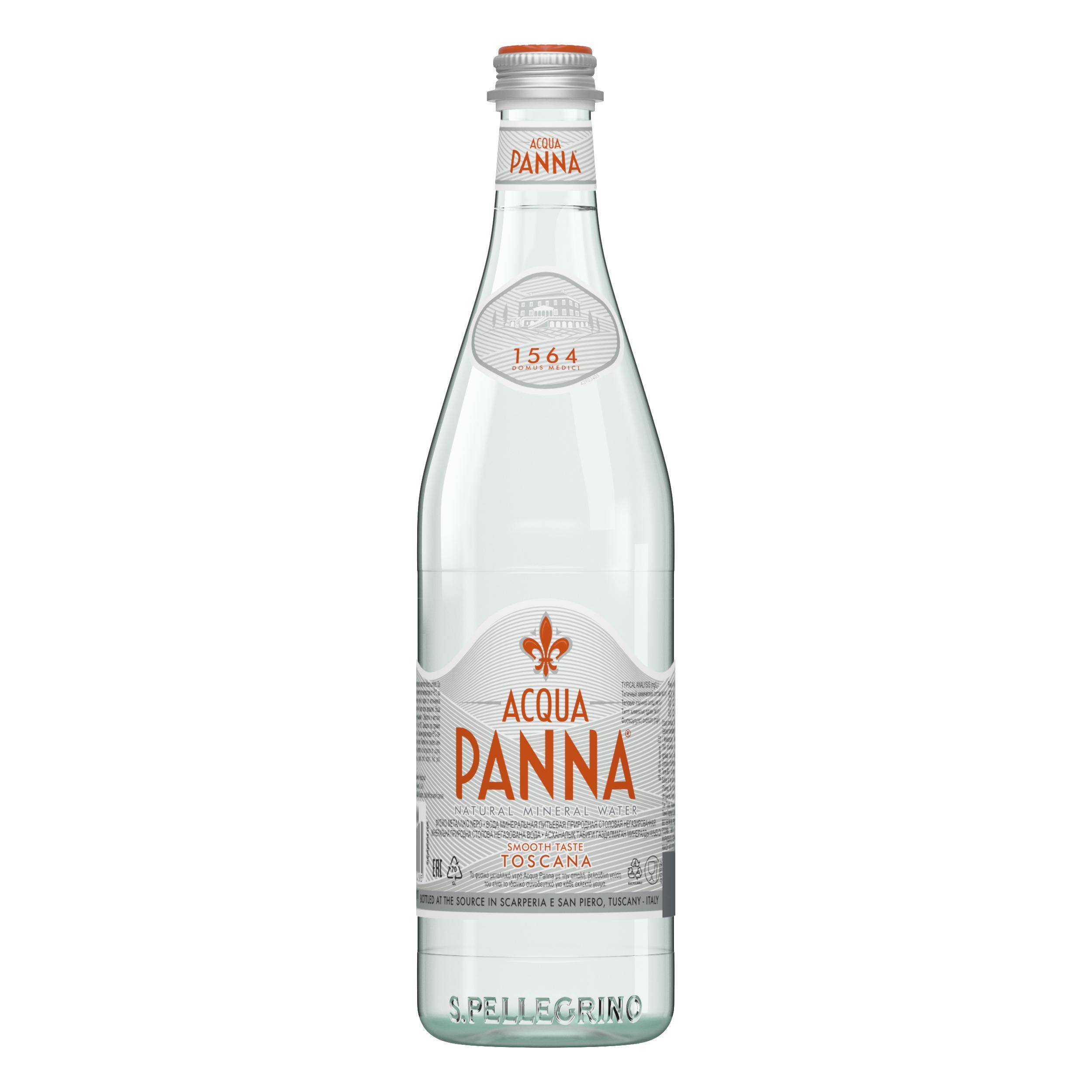 Вода негазированная Acqua Panna столовая минеральная 750 мл., стекло