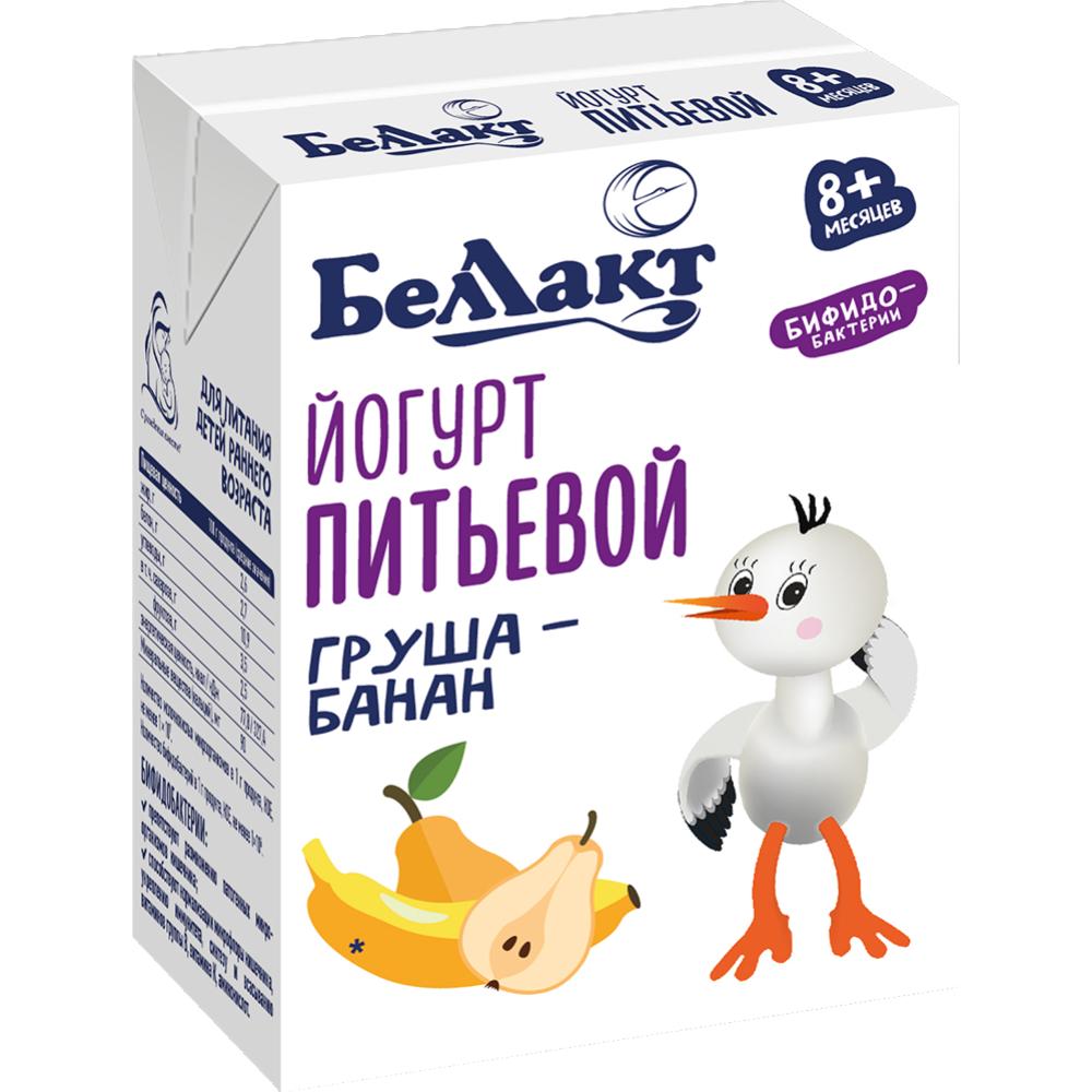 Йогурт Беллакт Груша банан питьевой с бифидобактериями 2,6 % 210 гр., тетра-пак