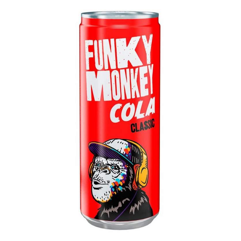 Напиток газированный Funky Monkey cola 330 мл., ж/б