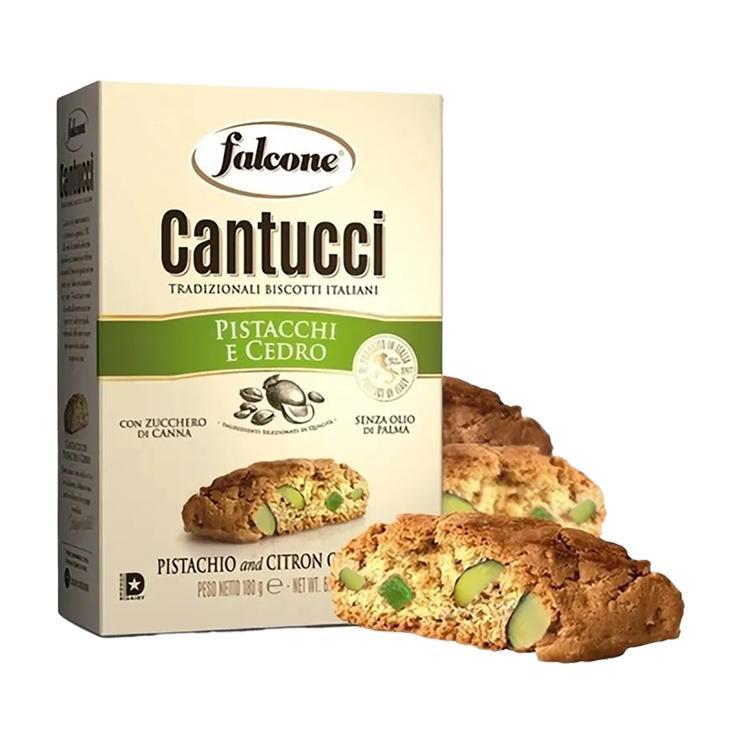 Печенье Кантуччи с фисташкой и лиминной цедрой, Falcone, 180 гр., картон