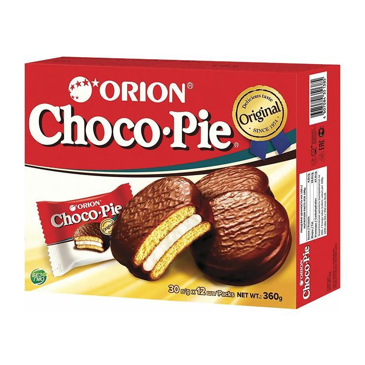 Печенье Choco Pie 12 штук 360 гр., картон