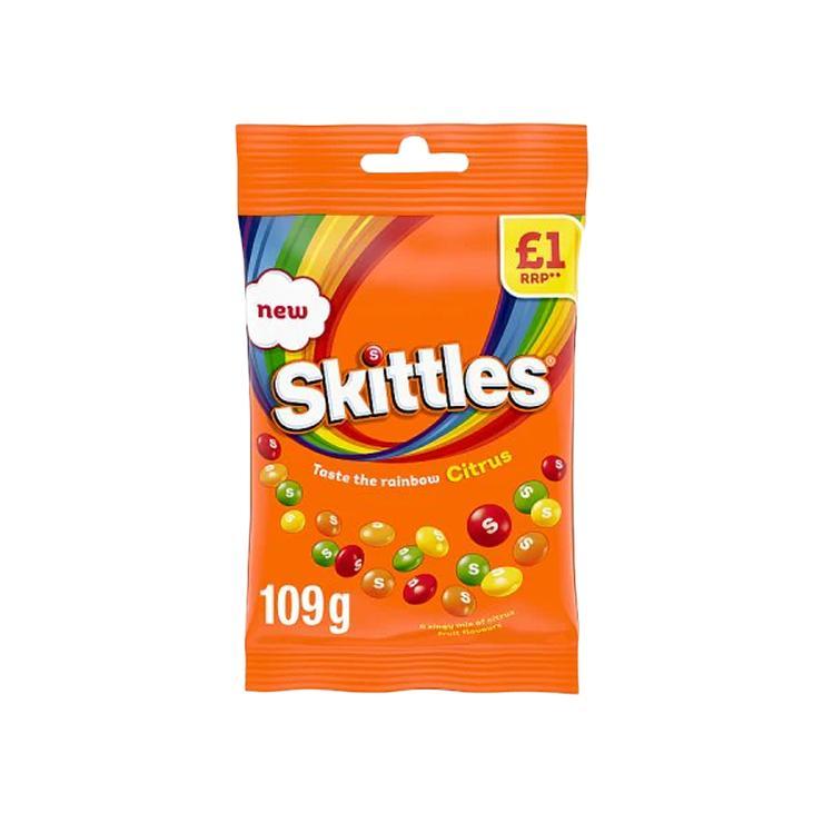 Драже Skittles Citrus цитрусовые фрукты 109 гр., флоу-пак