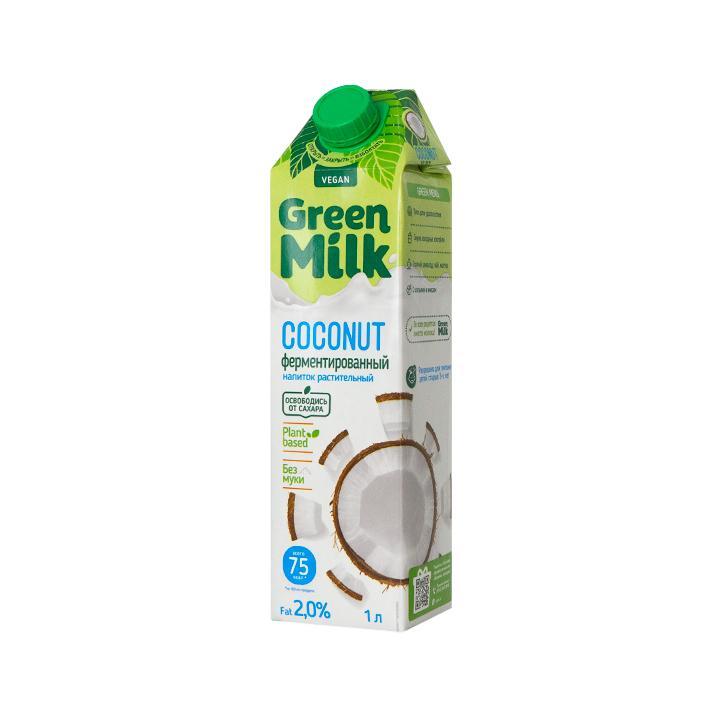 Напиток Green Milk с кокосом на ячменно-нутовой основе 1 л., тетра-пак