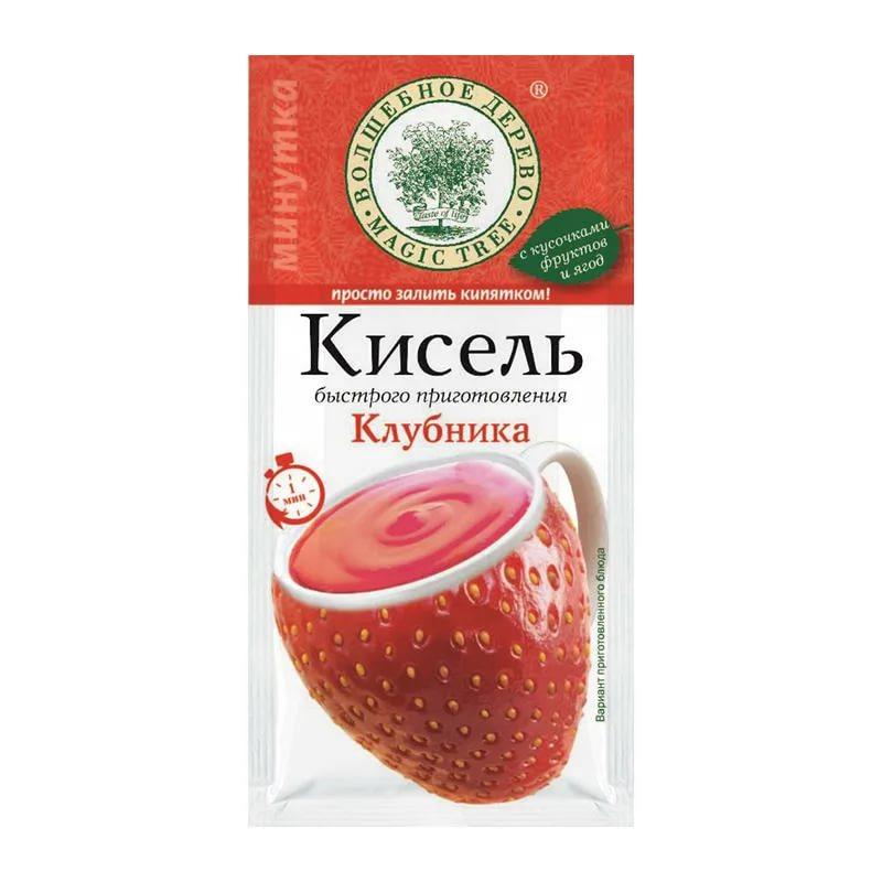 Кисель Волшебное Дерево, быстрого приготовления клубника минутка, 30 гр., пакет