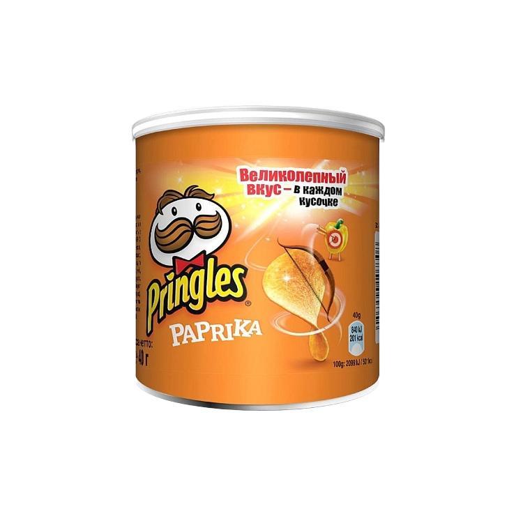 Чипсы Pringles со вкусом паприки 40 гр., туба