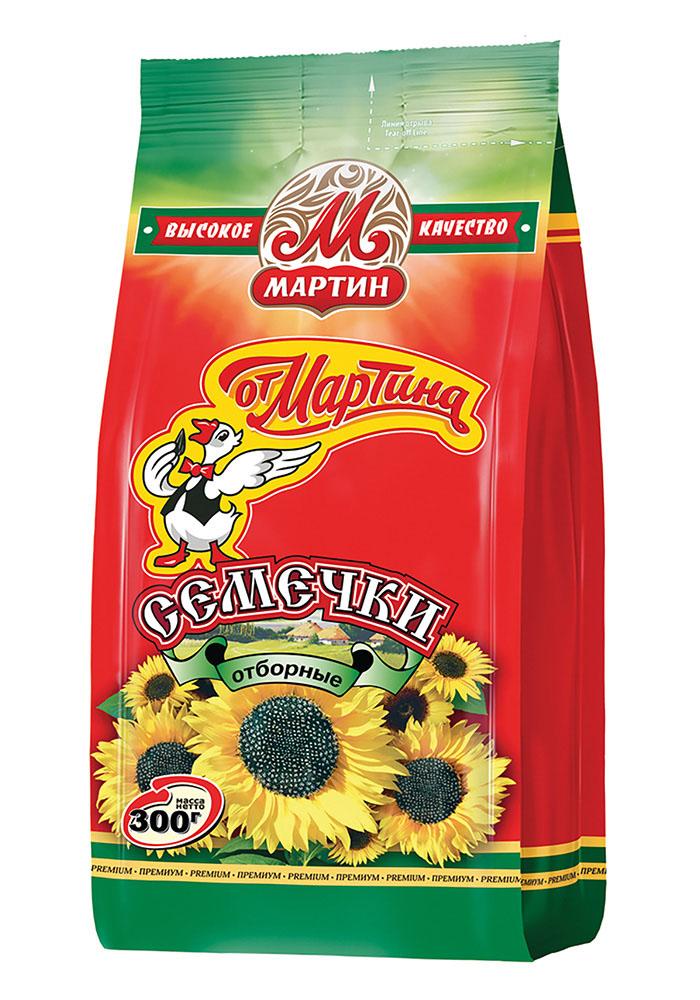 Семечки подсолнуха Мартин Отборные Premium 300 гр., флоу-пак