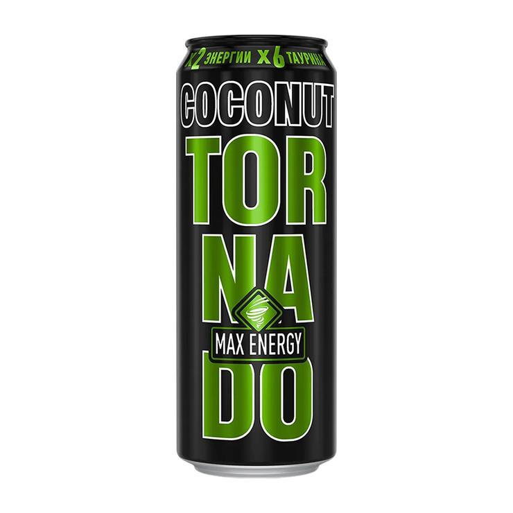 Напиток энергетический Tornado Energy Max Coconut 445 мл., ж/б