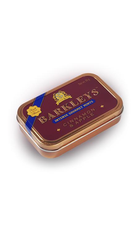 Конфеты Barkleys Mints леденцы Корица Яблоко, 50 гр., ж/б