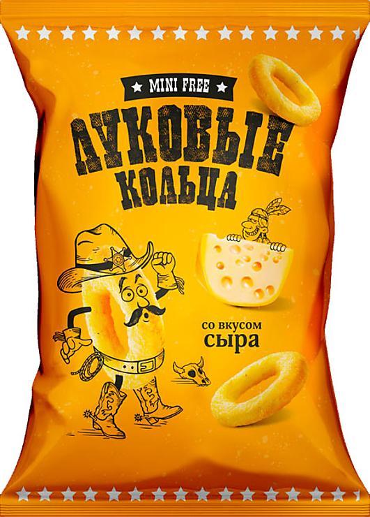 Кольца луковые Mini Free Сыр 45 гр., флоу-пак