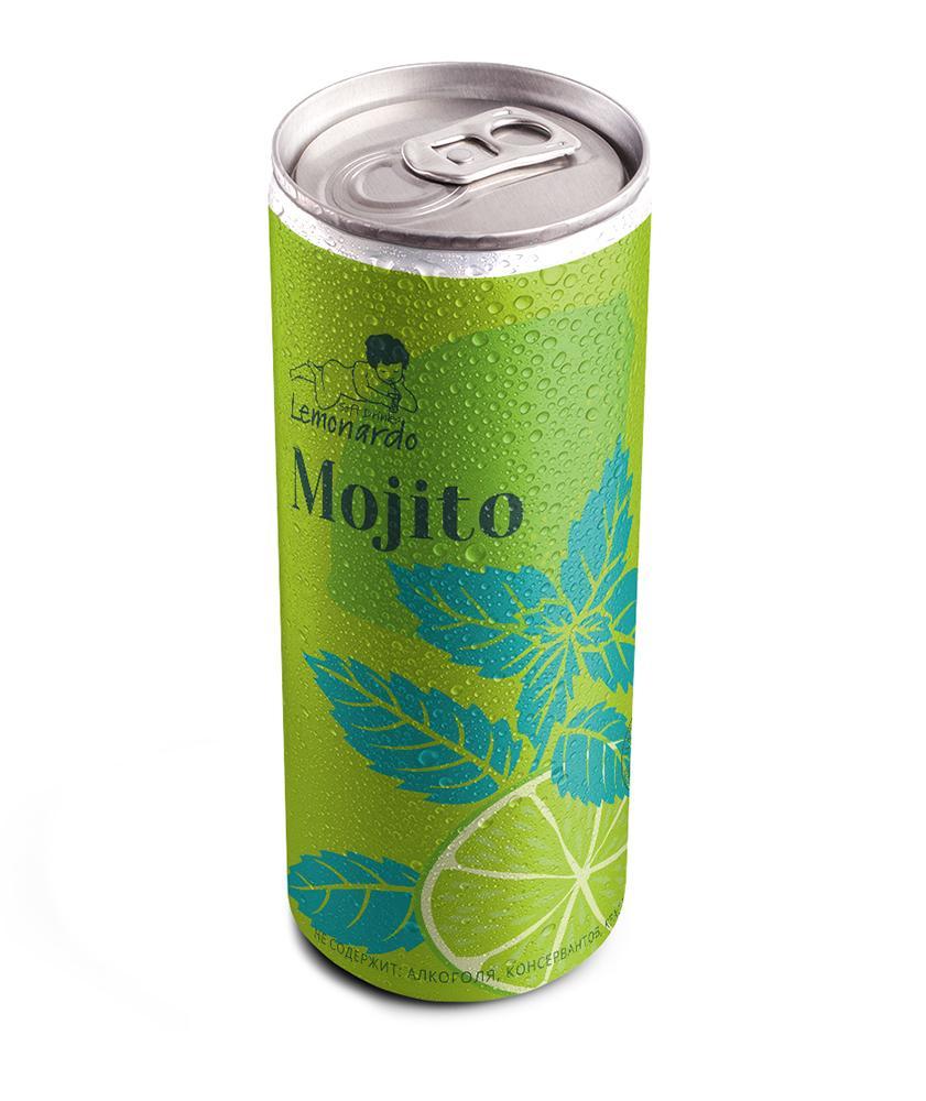 Лимонад Lemonardo Mojito Мохито без сахара 330 мл., ж/б