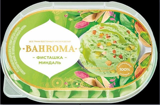 Мороженое Bahroma фисташка с миндалем 450 гр., ПЭТ