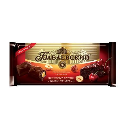 Шоколад Бабаевский вишневый брауни с целым фундуком 165 гр., флоу-пак