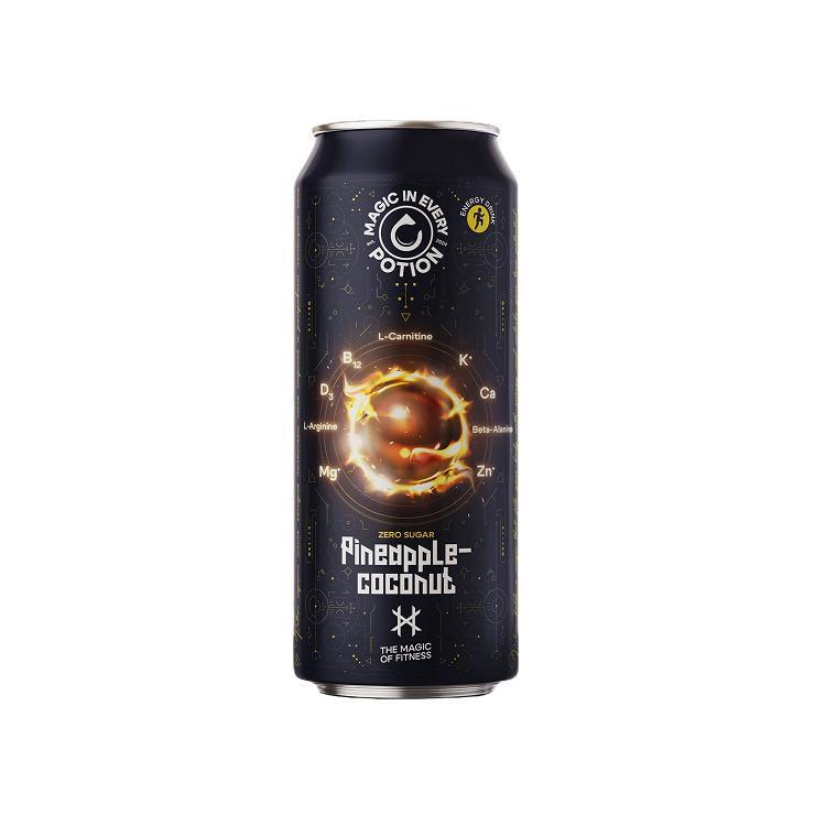 Напиток энергетический Potion Super Fitness ананас кокос без сахара функциональный тонизирующий 450 мл., ж/б