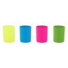 Подставка-стакан СТАММ Лидер, пластиковая, круглая, неоновые цвета, ассорти