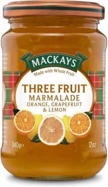 Джем Mackays десерт из 3-х фруктов (апельсин, лимон, грейпфрут), 340 гр., стекло