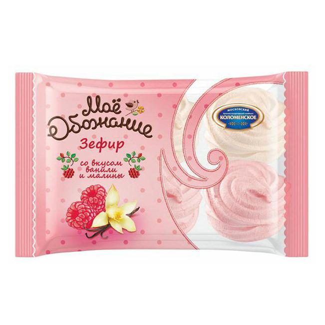 Зефир Коломенское Мое обожание со вкусом ванили и малины 250 гр., флоу-пак