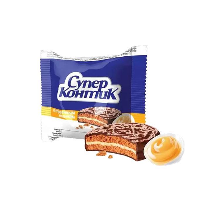 Печенье Конти Супер Контик со сгущенным молоком 50 гр., флоу-пак